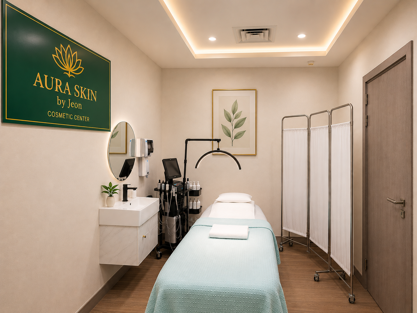 Treatment room at Aura Skin by Jeon